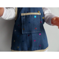 Overgooier jeans met sterretjes